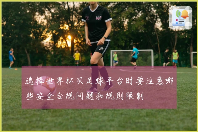 选择世界杯买足球平台时要注意哪些安全合规问题和规则限制